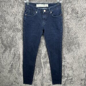 Barbell Apparel Jeans Women's 24 27x30 Dark Wash Slim Fit Athletic Stretch Denim